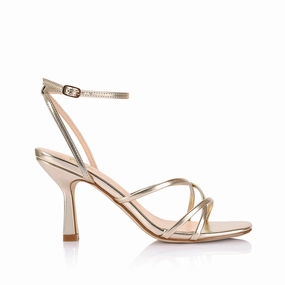 Fresh Detail Graceful Penelope Strappy Sandals - Champagne Gold