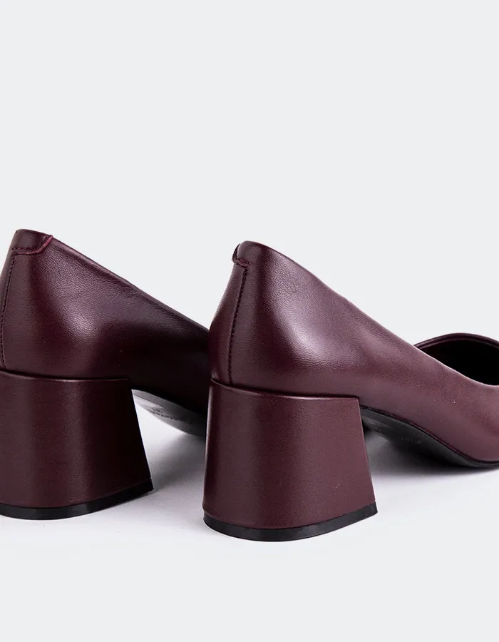 Seasonal High Heels Josephine Burgundy Leather