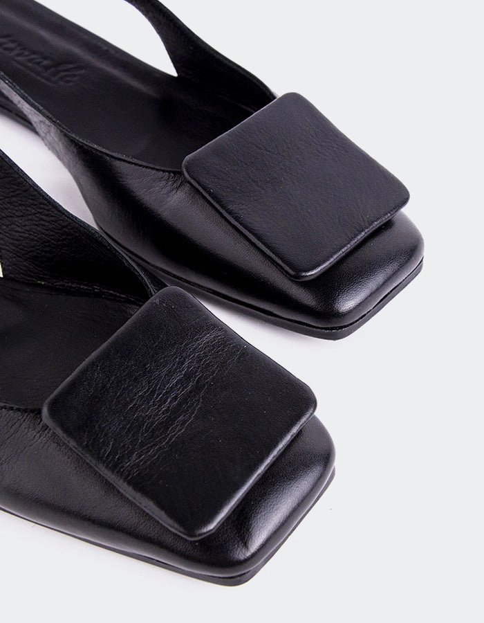 Closed Toe Abrasion resistant Philema Black Leather