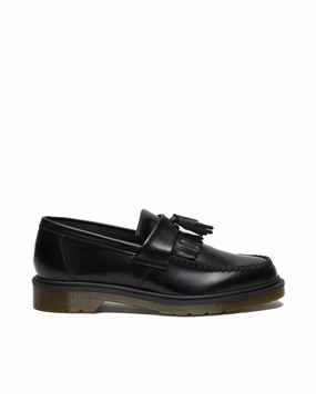 Adrian Black Polished Smooth Moccasin leatherette Book Lane