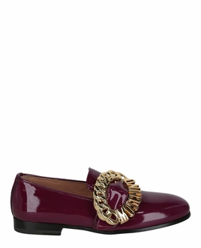 Work Friendly City Dawn Logo Buckle Loafers