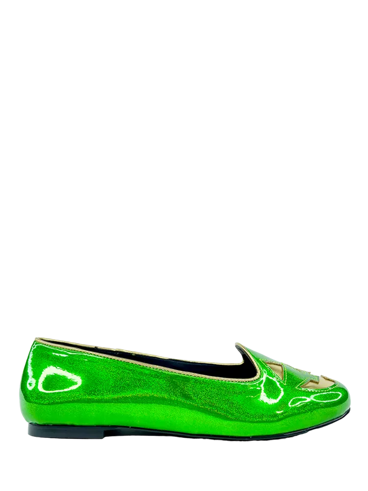 Comfortable Cushioning Smile Walk LYDIA JACK - GREEN GLITTER/GOLD