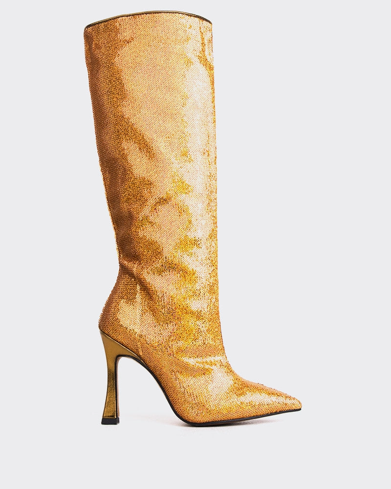 Zuri Gold Sequins Ankle padding Rough texture