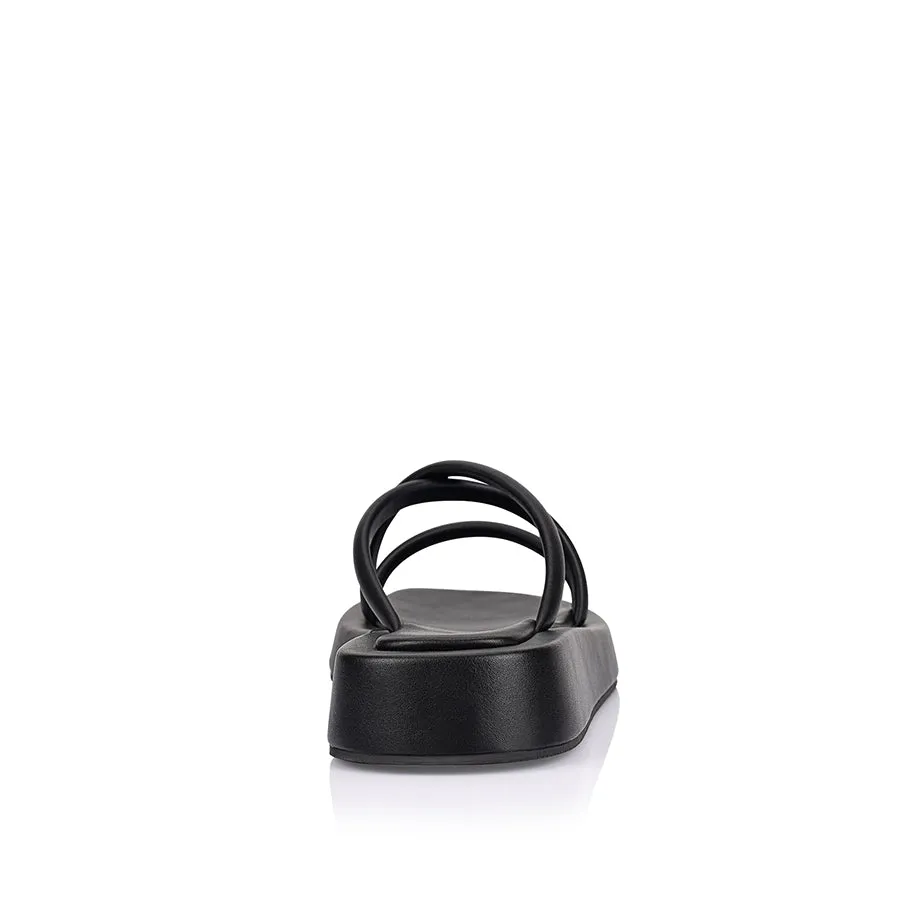 Boaz Flatform Slides - Black Anti Odor Technology
