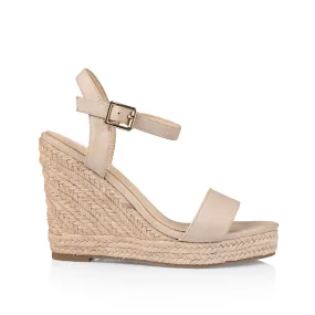 Amaya Rope Wedges - Nude Softee Fashion Booties