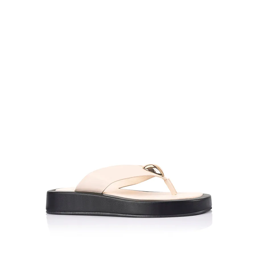Bosley Platform Thongs - Bone White Open Fest