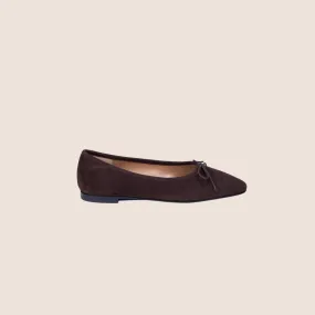 Como - Chocolate Suede Supportive Flats Trend Lane
