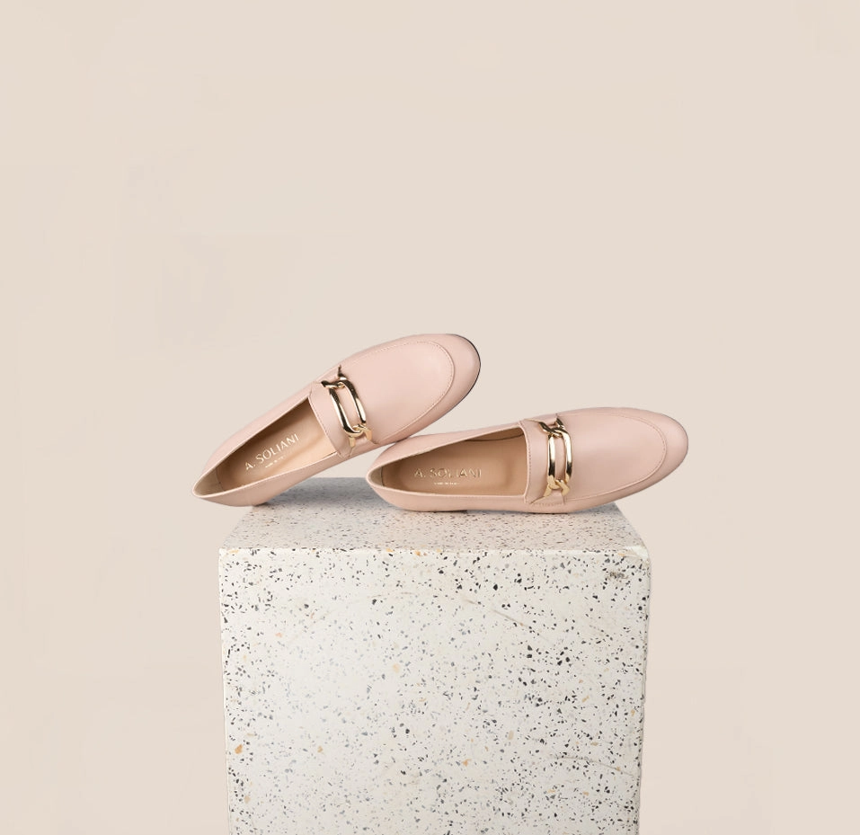 Arpino Chain - Blush Lace   Up Easy Slip-ons