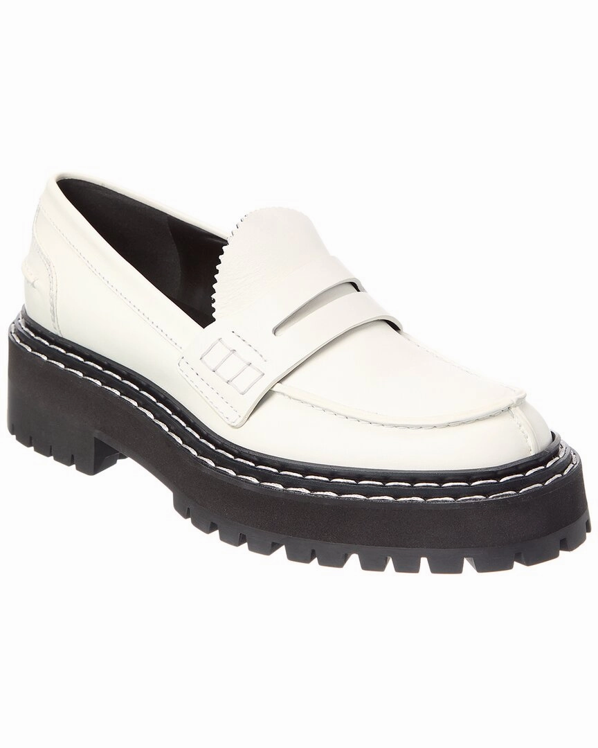Proenza Schouler Leather Platform Loafer Trendy Slip-ons Neat Step