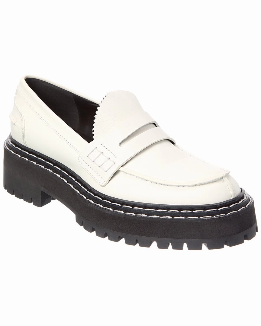 Proenza Schouler Leather Platform Loafer Practical Slip-on Shoes Office Focus
