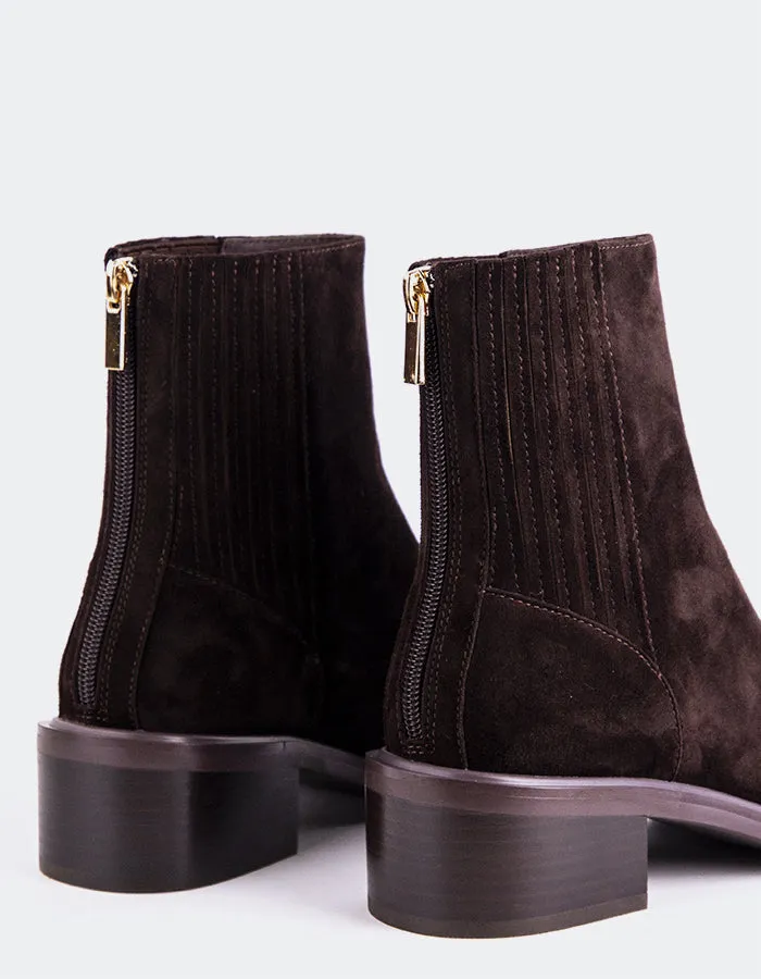 Remie Brown Suede Outdoor Friendly Rain Wardrobe