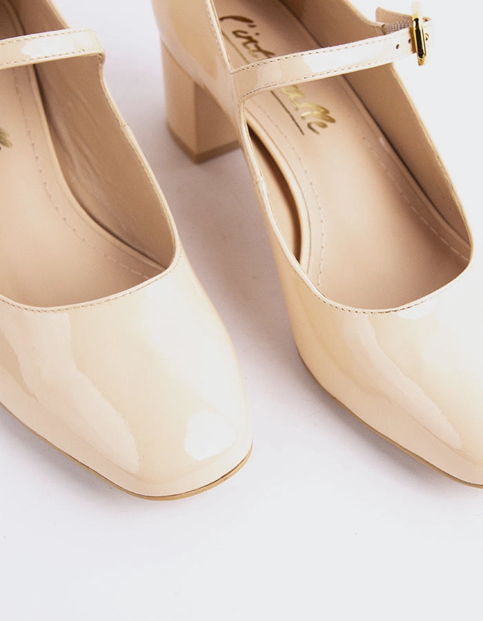 Rosalba Nude Patent Easy To Clean