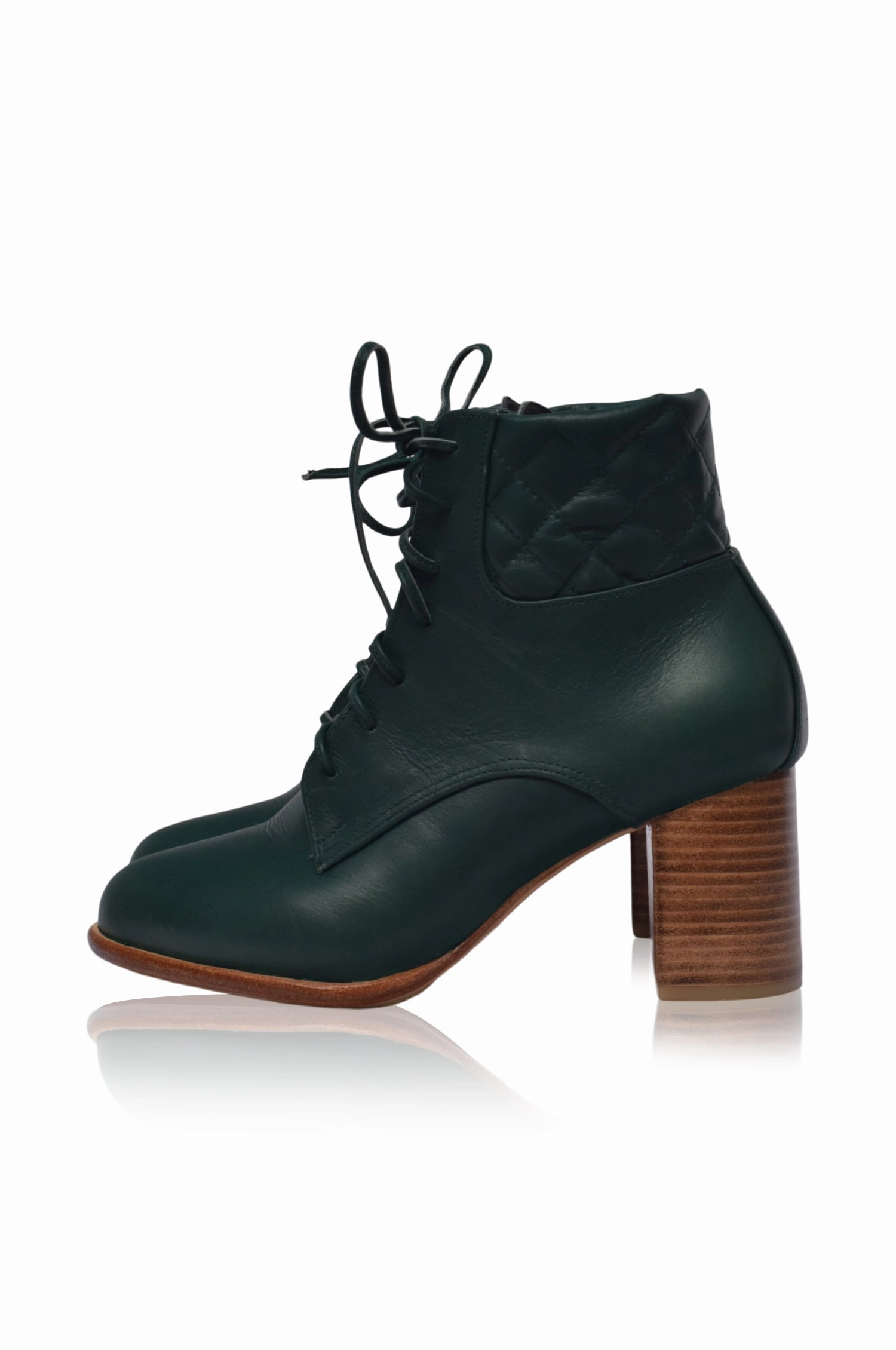 Matte Finish Working Professional Rising Mara Leather Heel Booties