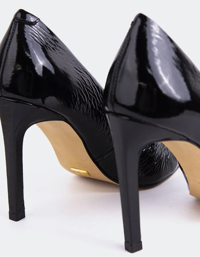 Ritieli Black Naplack Durable Material Wedding Reception Shoes