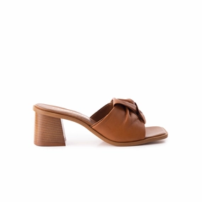 Rivoli Cognac Leather Flat Sole Anti Bacterial Treatment