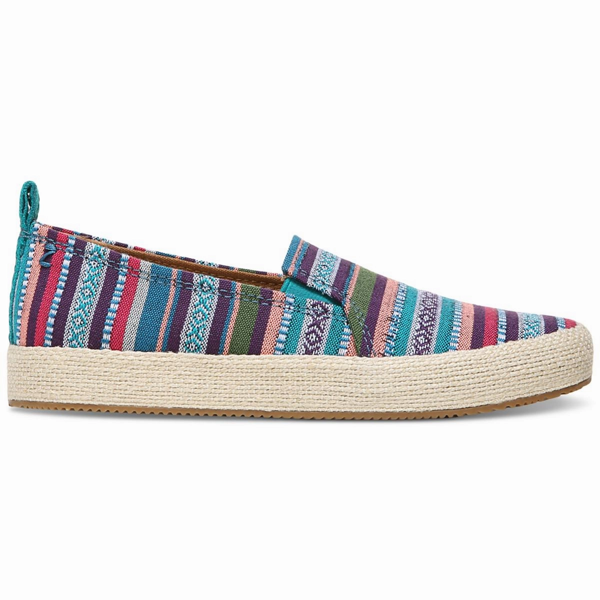 Roma Womens Canvas Slip On Loafers portable