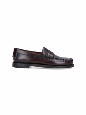 Sleek Option Rounded Toe Slip-On Moccasins With Smooth Leather Finish