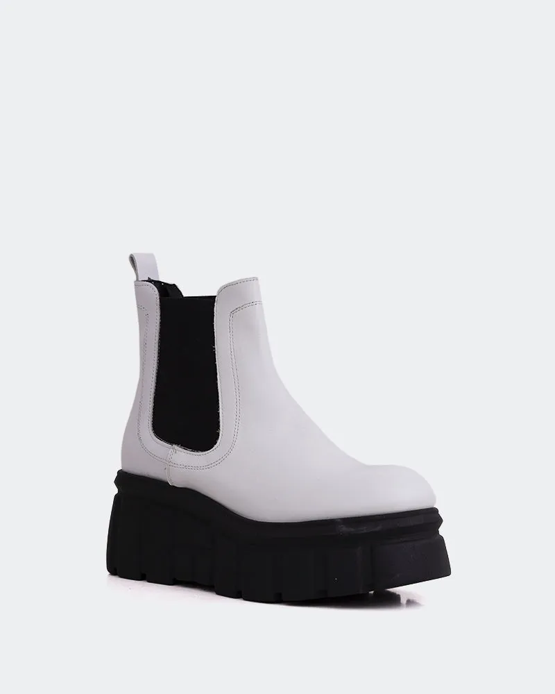 Rupert White Leather Essential Boots Clean Layers