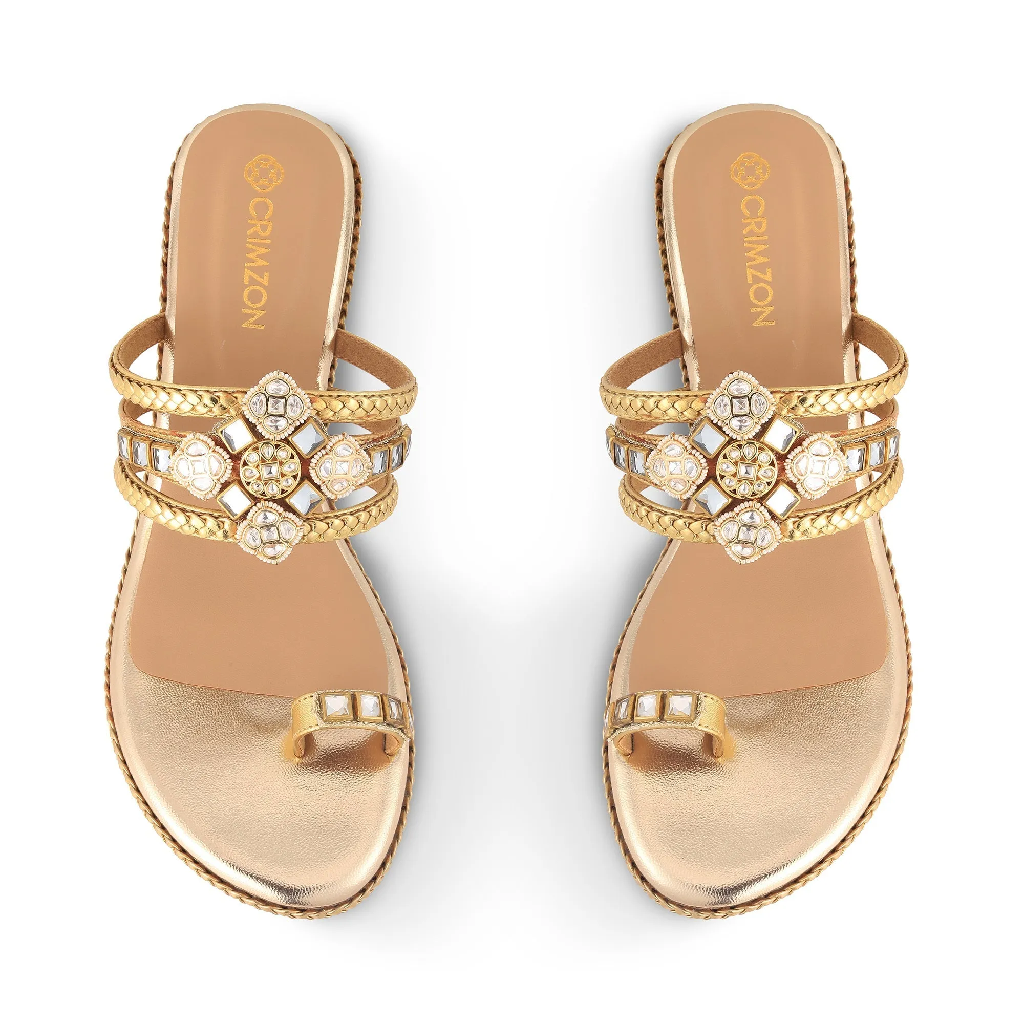 Versatile Uniform City Prep SANAYA- GOLD KUNDAN KOLHAPURIS