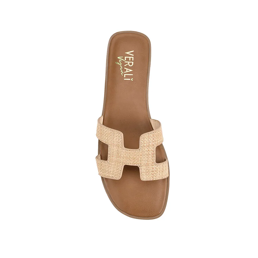 Sandra Casual Slides - Natural Raffia Sleek Construction All-day style