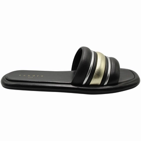 Clear Path All-day Slip-on Footwear Sandro Paris Tam Slide Sandals in Black Leather