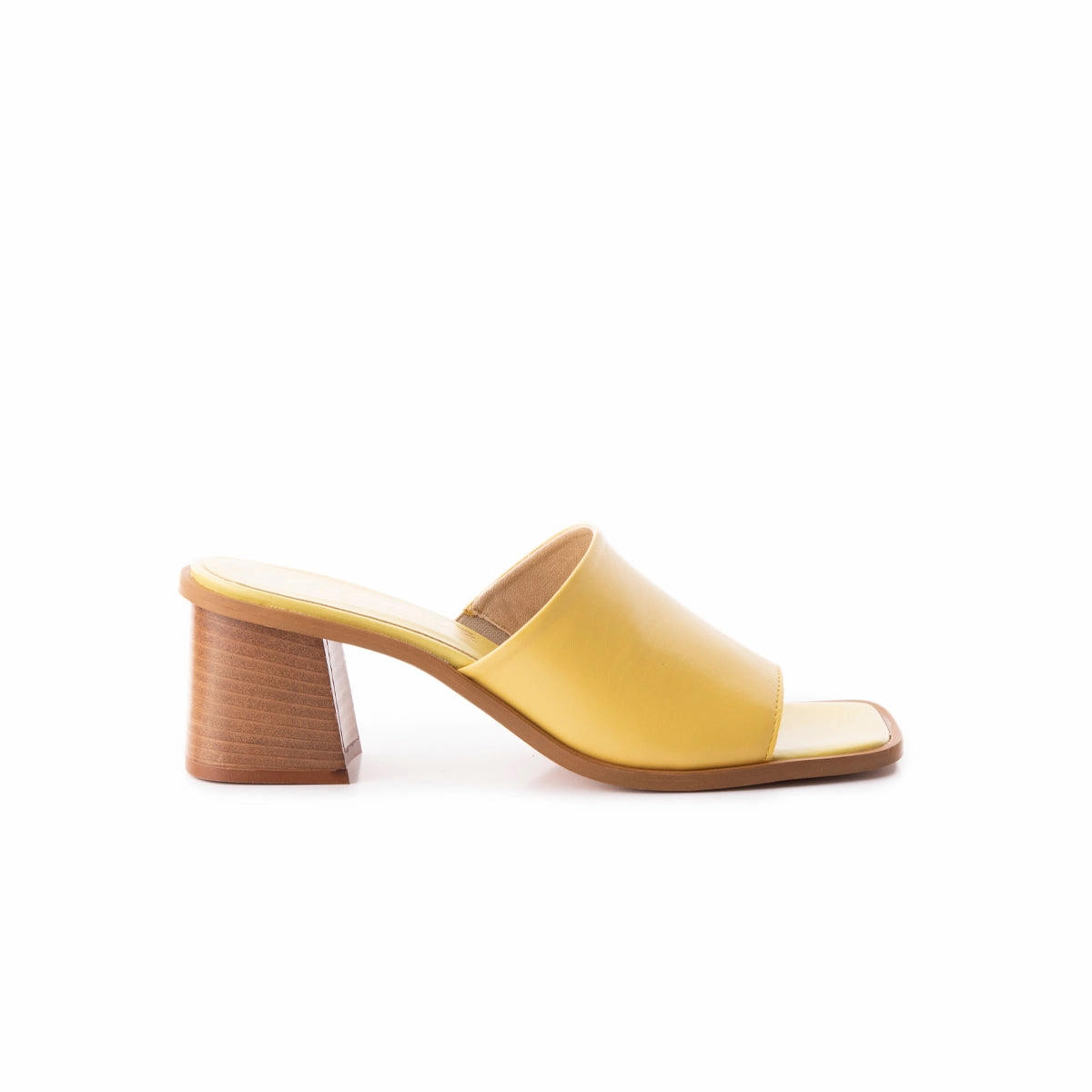 Summer Footwear Style Temple Yellow Leather