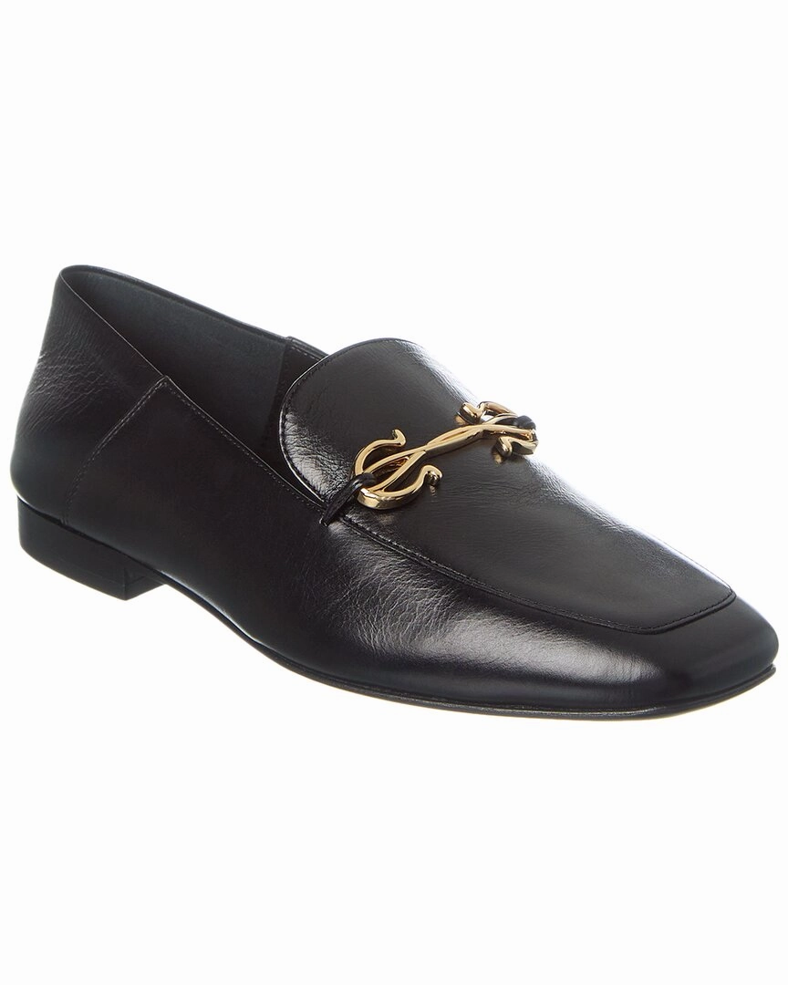 Ferragamo Gancini Ornament Leather Loafer Walk Safe