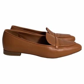 Park Stroll Malone Souliers Bruni Pointed Loafers in Brown Leather