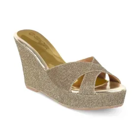 AIYANA- ANTIQUE GOLD WEDGES Regular Use