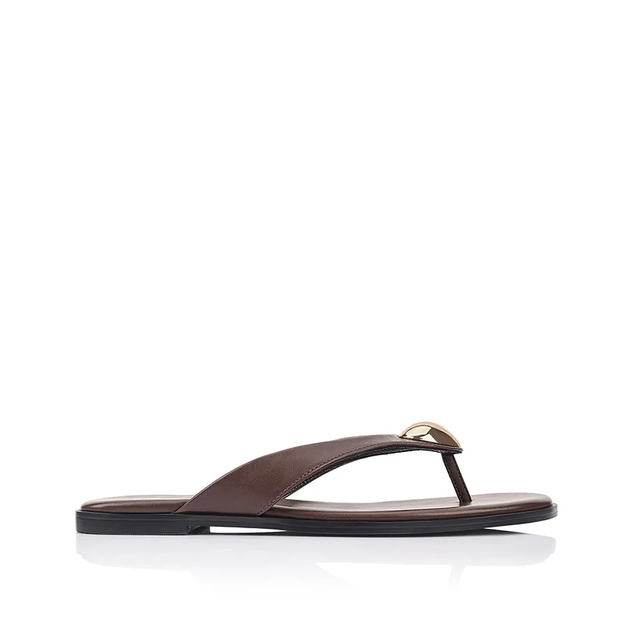 Sara Casual Thongs - Chocolate Brown Smile Walk