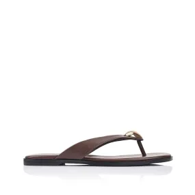 Sara Casual Thongs - Chocolate Brown Smile Walk