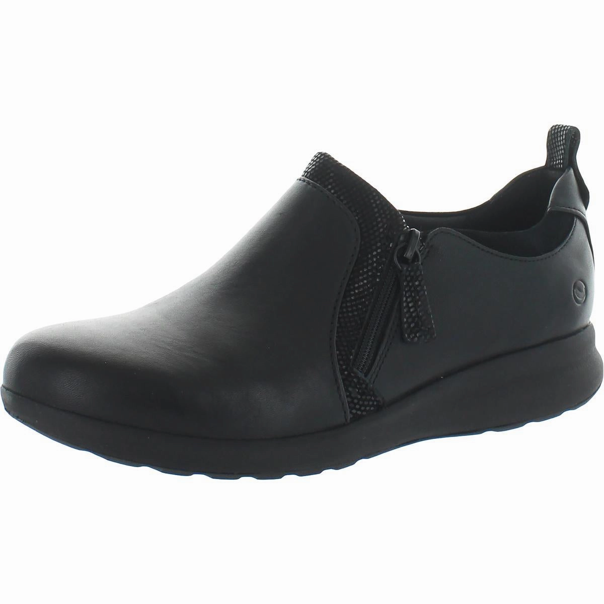 Smart Fit Un Adorn Zip Womens Leather Slip On Loafers