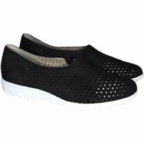 Air Glide Active Wear Women's Skipper Nubuck Sneaker In Black