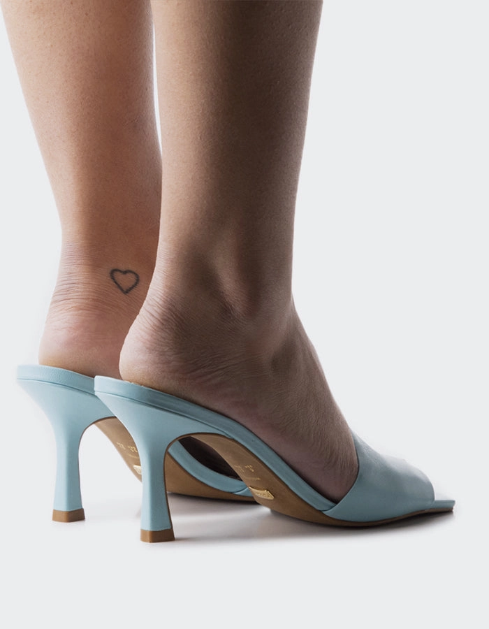 Mylos Blue Leather Simple Footwear