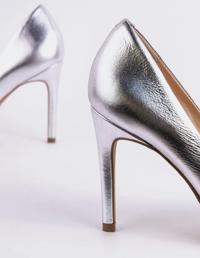 Love Silver Metal platform sandals