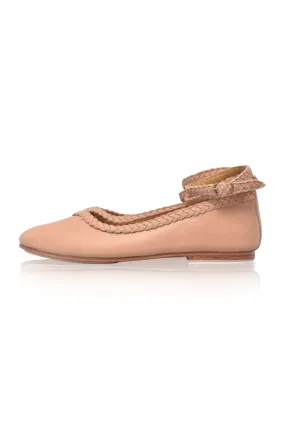 Soiree Pointy Toe Leather Ballet Flats Trend Lane Track Step