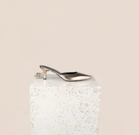 Mola - Gold Snake Kitten Heels Durable Build