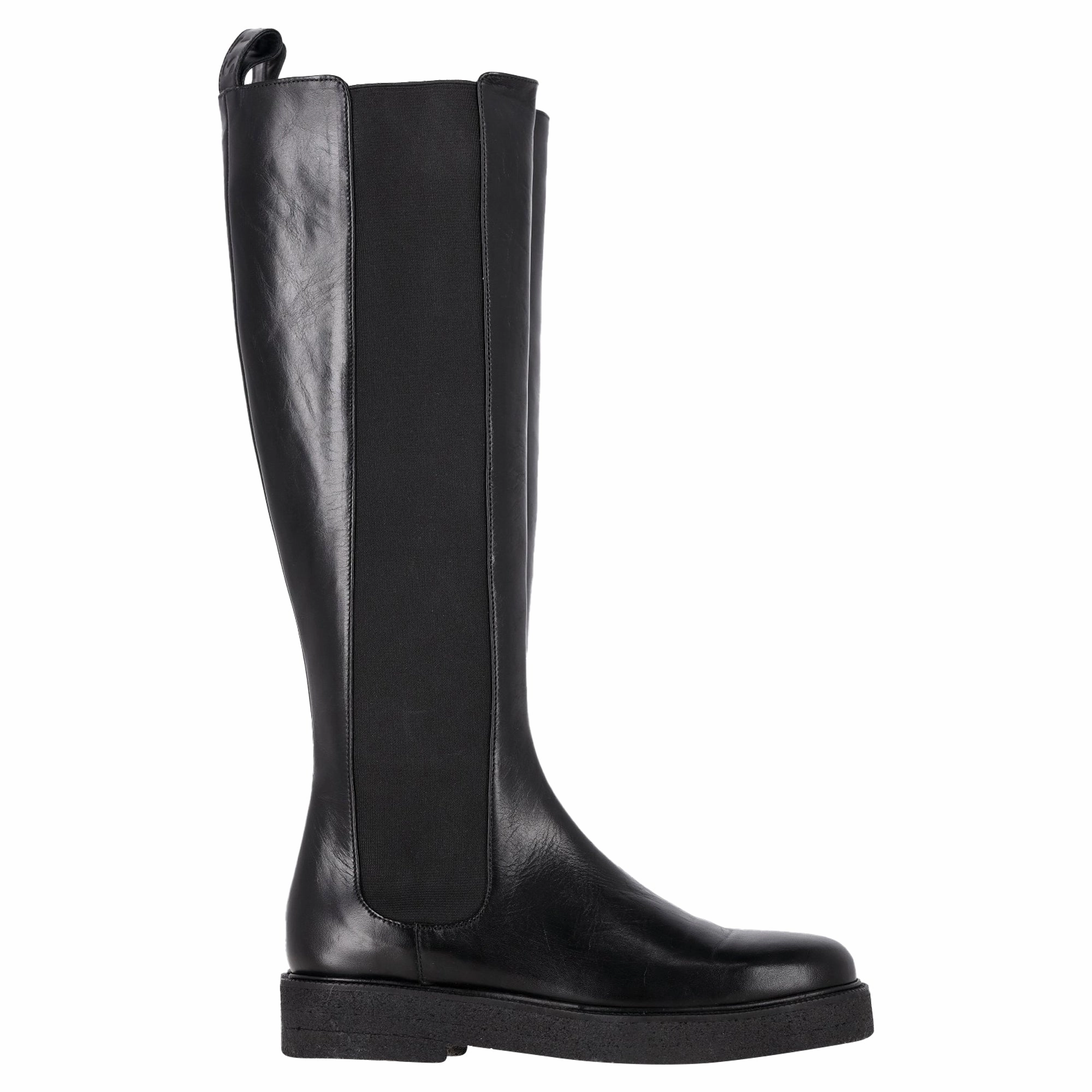 Staud Palamino Chelsea Knee-High Boots in Black Leather Season Free City Function