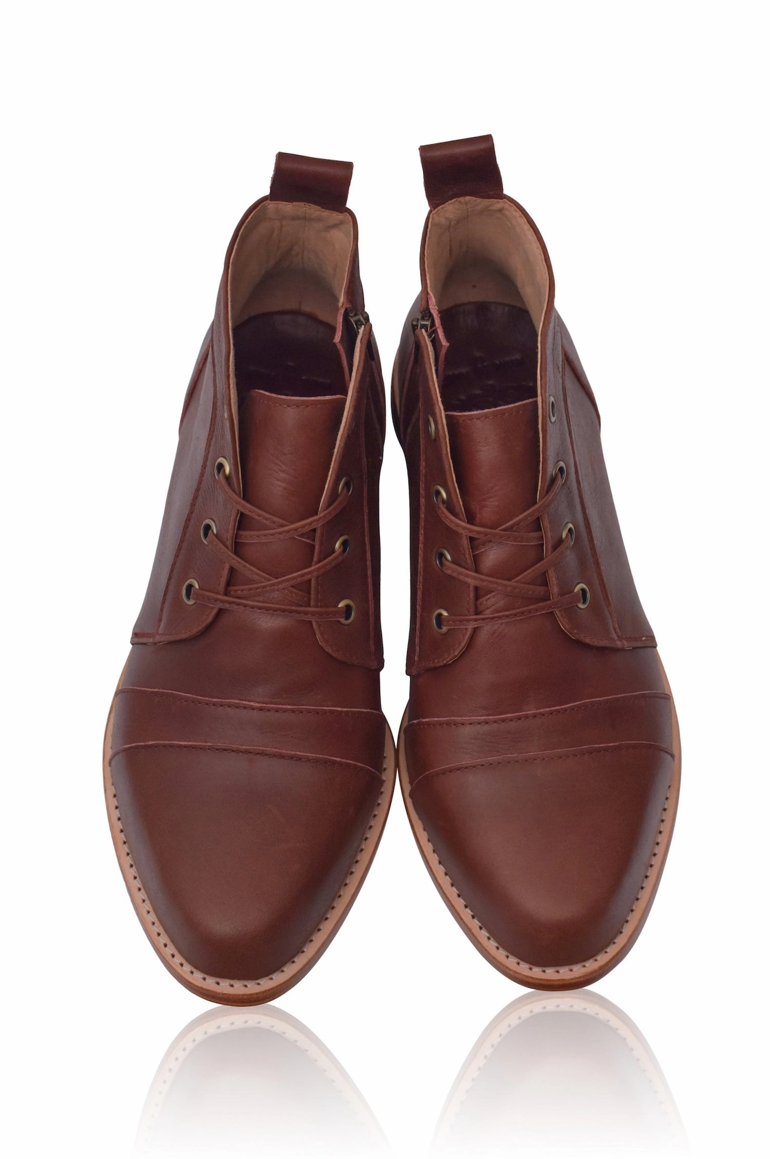 Passage Lace Up Boots Luxe Detail Networking Event Comfort Fit Smart Casual Wearer