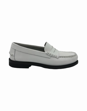 Off-White Leather Women's Oxford Loafer Dinner Outing Forest trail