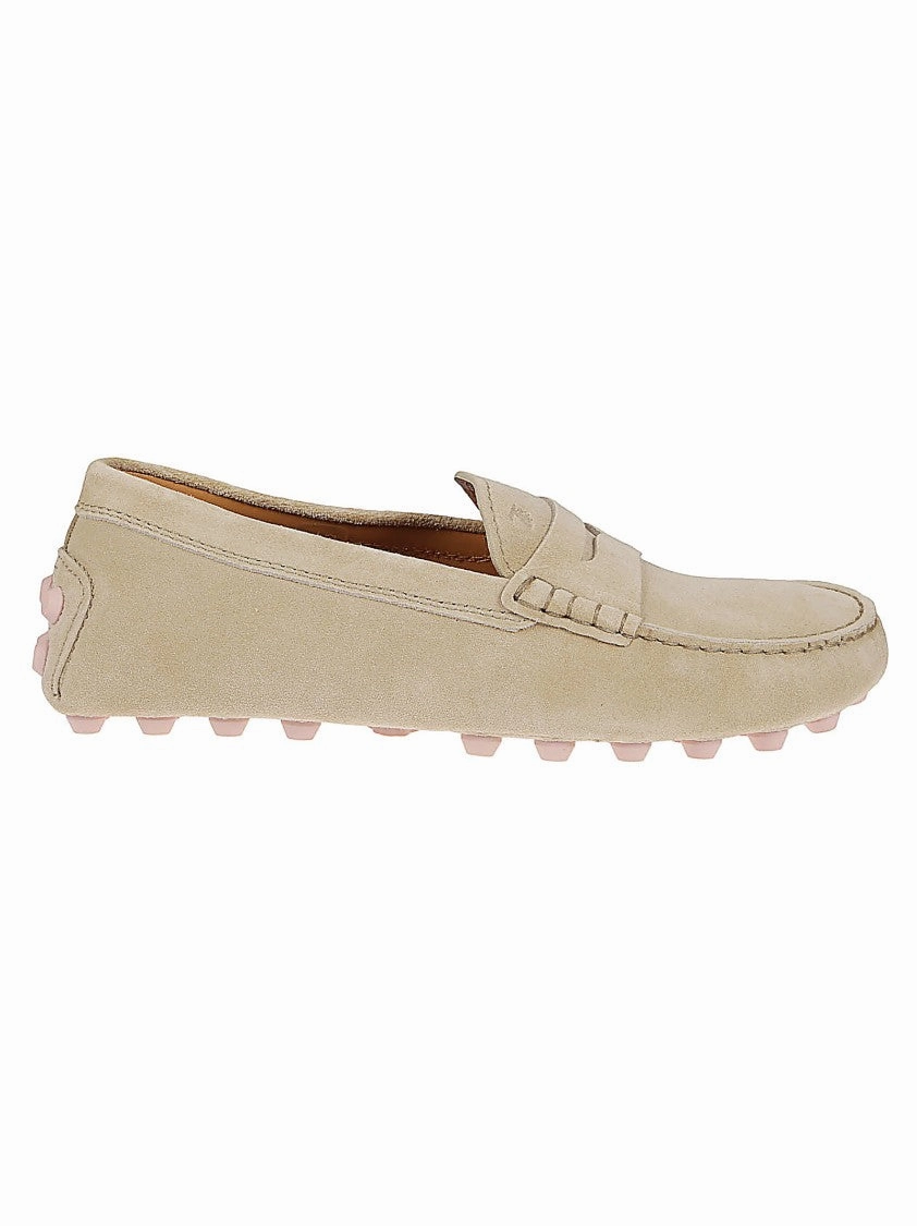 Slip-On Leather Moccasin Shoes With Rounded Toe Lightweight Footwear flexible shoes