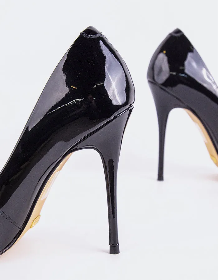 Luxury heels Wedding Footwear Teeva Black Patent