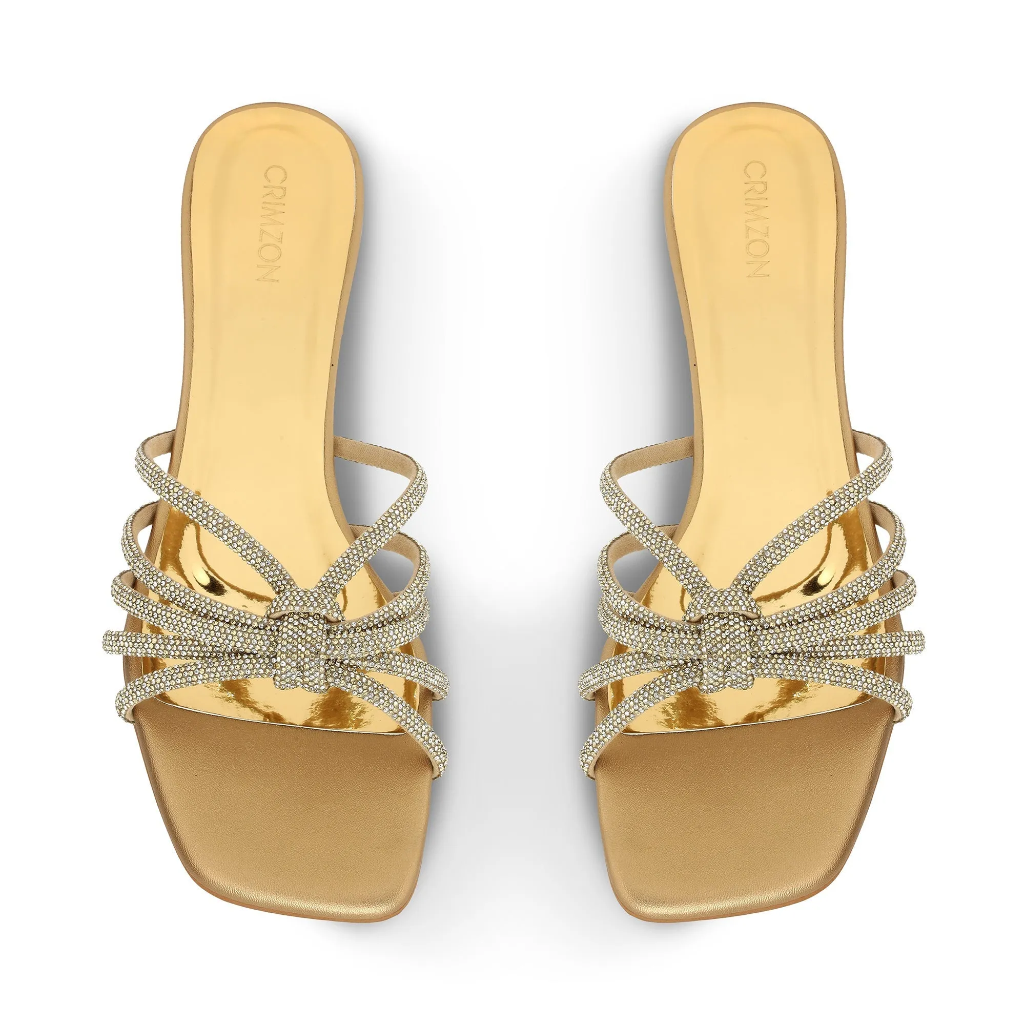 LANA- ANTIQUE GOLD BLOCK HEELS Metro Step Prime Shade