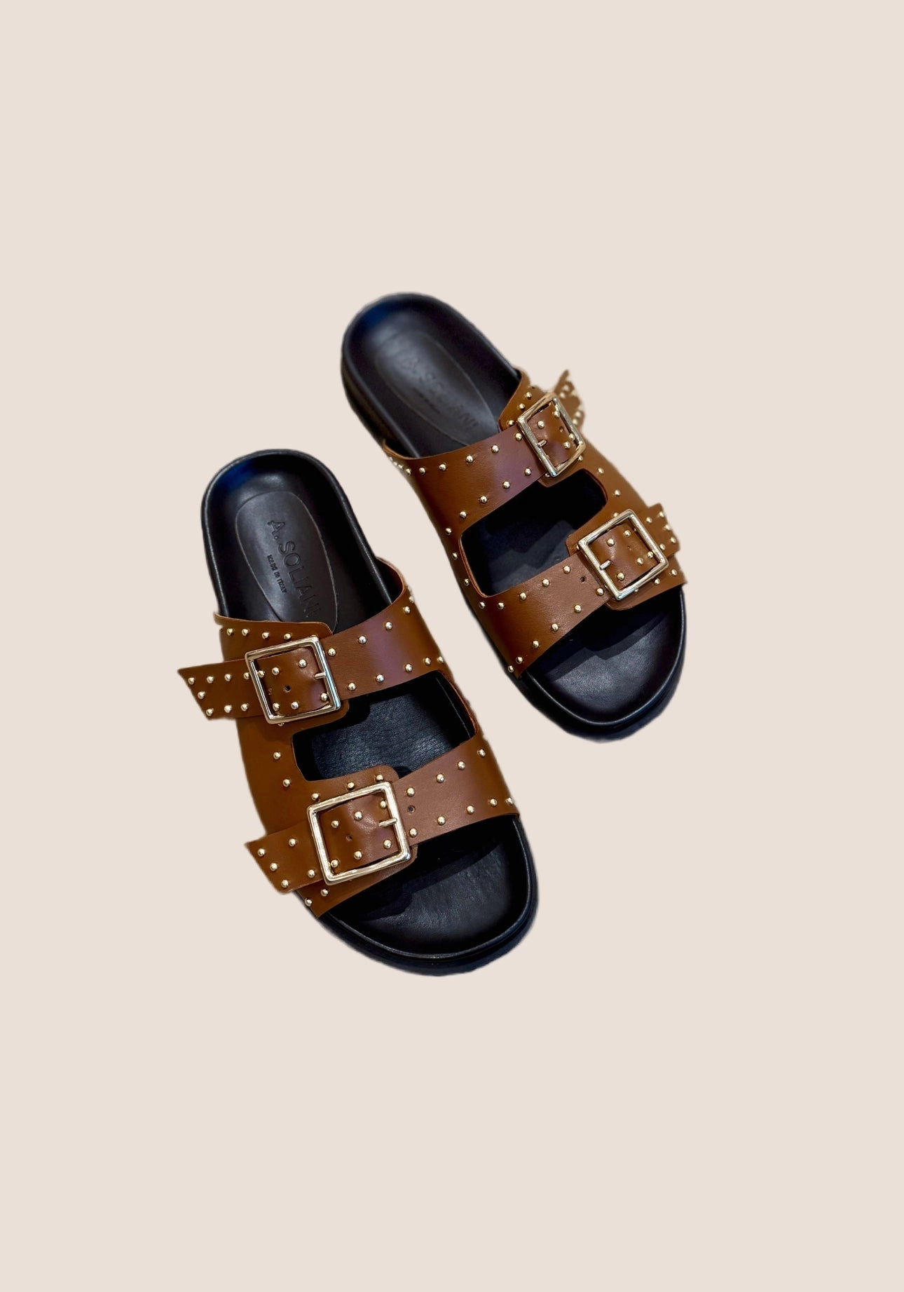 Casual Walk Rieti - Cognac studs