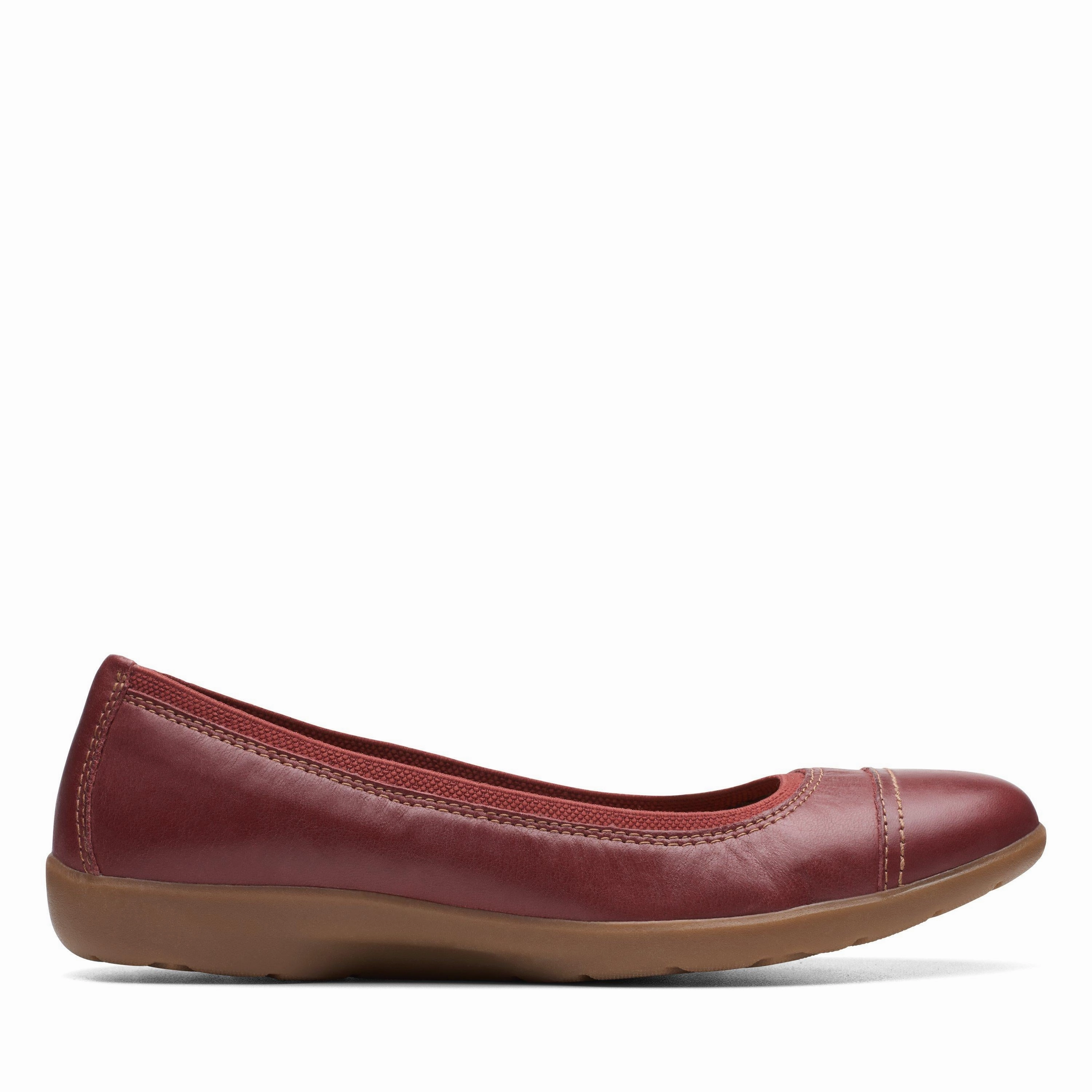 Elegant Shape Clarks Meadow Opal in Brown Leather