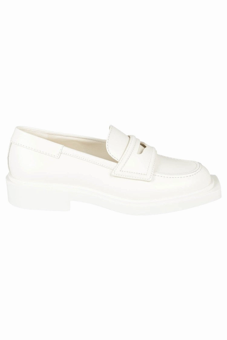 Smooth Calf Leather Moccasin In Ivory Color Bridge Lane