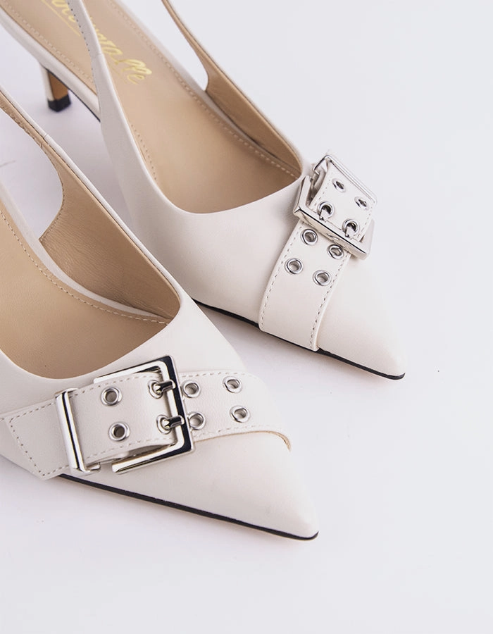 Anti Slip Cushioned Insole Alphen Off White Leather