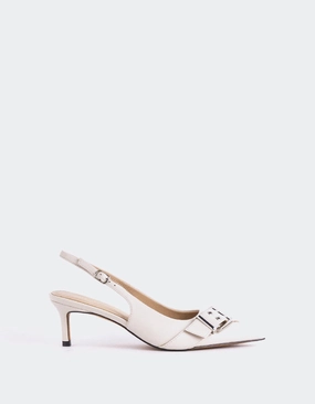 Alphen Off White Leather Mood Ready Classic Heels