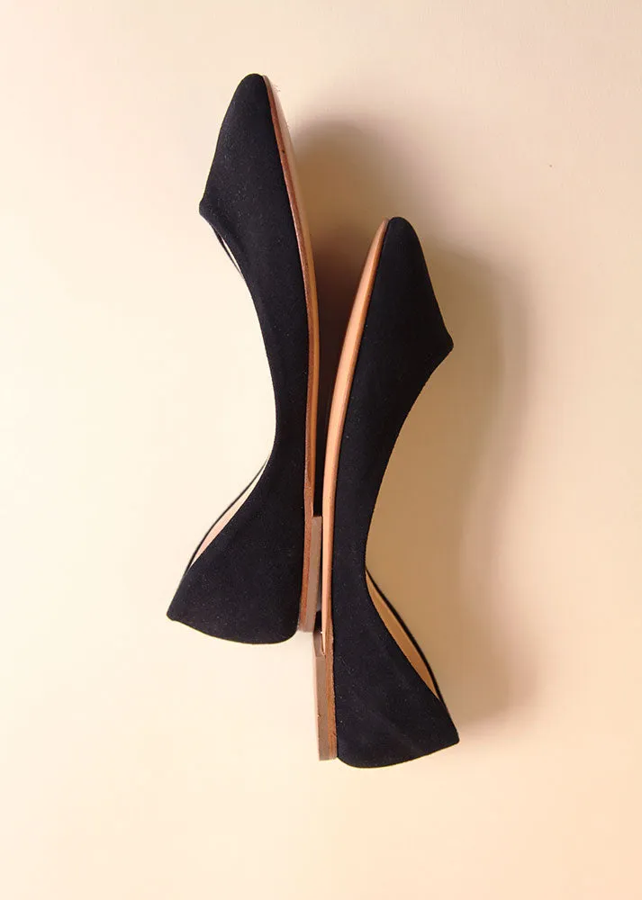 MILA BALLET FLATS ?C BLACK NUBUCK Moon Walk