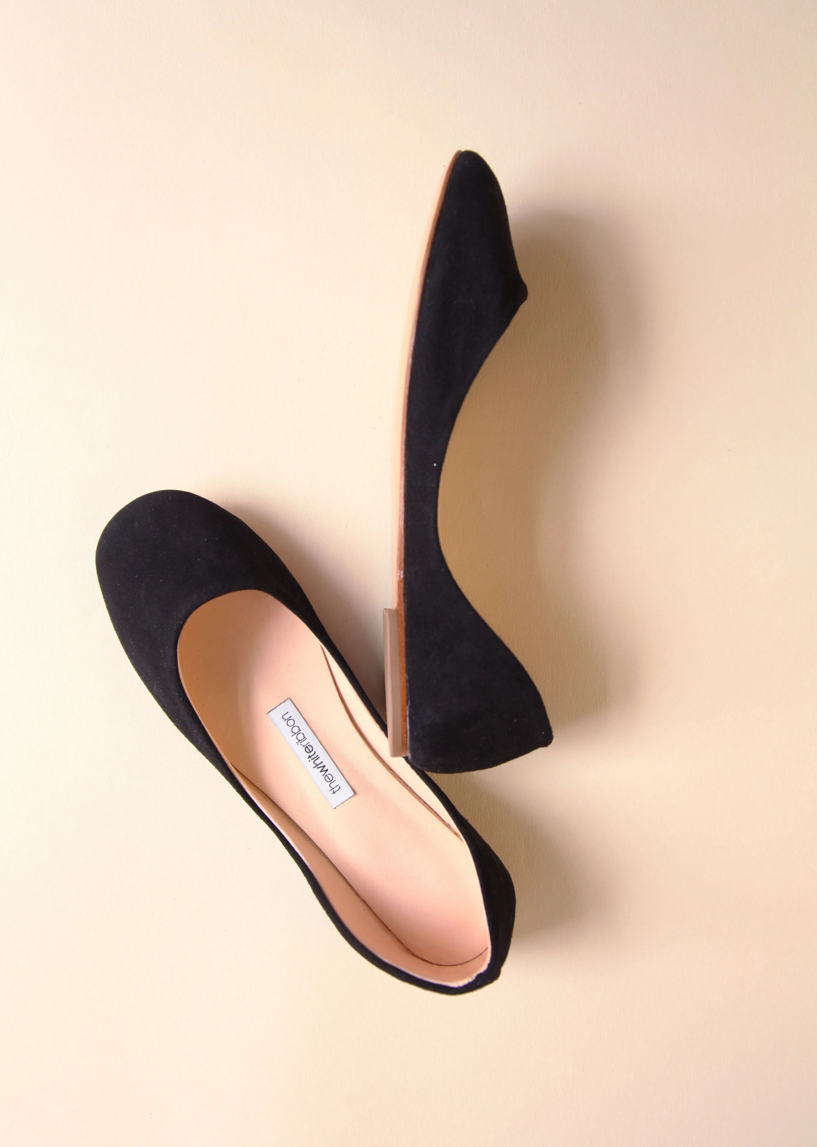 MILA BALLET FLATS ?C BLACK NUBUCK Heat resistant Soft Sole Shoes